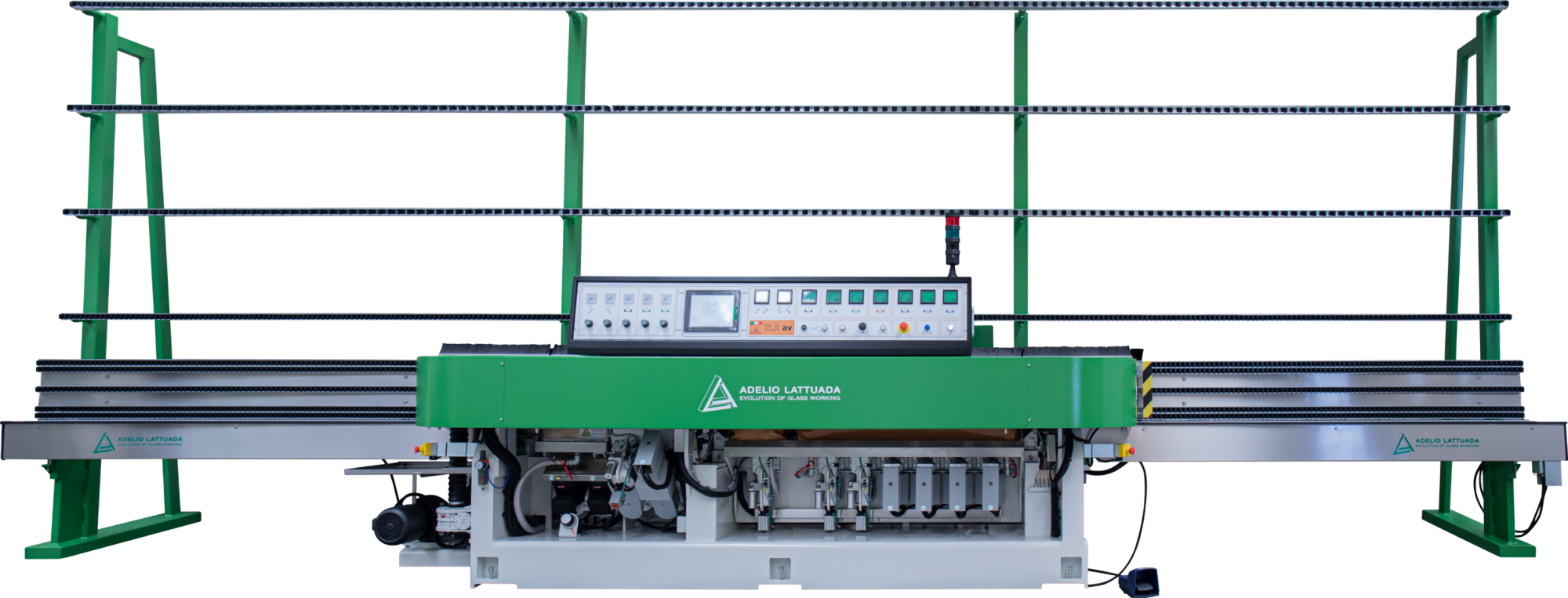 Edging machines with variable angle